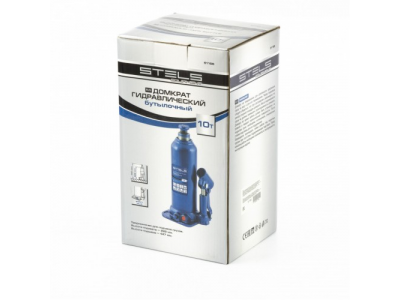 Домкрат гидравлический бутылочный, 10 т, h подъема 222-447 мм Stels от STELS Домкрат гидравлический бутылочный, 10 т, h подъема 222-447 мм Stels