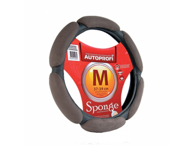 Оплётка руля замша (6 подушечек) (т.серая) (М)