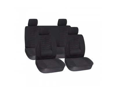 Чехлы на автомобильные сиденья анатомические 10 предметов черные от AUTOVIRAZH Чехлы на автомобильные сиденья анатомические 10 предметов черные