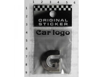 Буква G 3D для авто (28x27x3) хром. 3М шрифт DIY от SDS Буква G 3D для авто (28x27x3) хром. 3М шрифт DIY