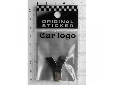 Буква Y 3D для авто (28x27x3) хром. 3М шрифт DIY от SDS Буква Y 3D для авто (28x27x3) хром. 3М шрифт DIY