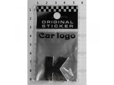 Буква K 3D для авто (28x27x3) хром. 3М шрифт DIY от SDS Буква K 3D для авто (28x27x3) хром. 3М шрифт DIY