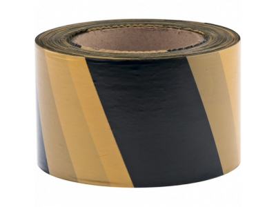 Лента сигнальная, 75 мм х 200 м, черно-желтая Россия Сибртех от СИБРТЕХ Лента сигнальная, 75 мм х 200 м, черно-желтая Россия Сибртех