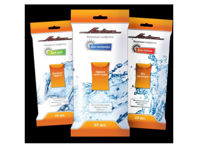 Салфетки влажные AIRLINE для автосалона и интерьера (10шт) от Airline Салфетки влажные AIRLINE для автосалона и интерьера (10шт)