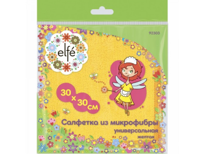 Салфетка универс. из микрофибры желт. 300*300 мм//Elfe