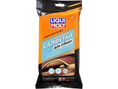 Влажные салфетки для стекол, зеркал и фар Reinigungstucher от LIQUI MOLY Влажные салфетки для стекол, зеркал и фар Reinigungstucher
