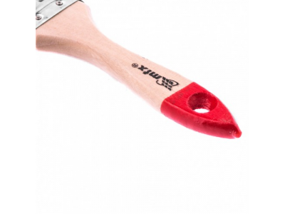 Кисть плоская "Стандарт" 1,5", натуральная щетина, деревянная ручка Mtx