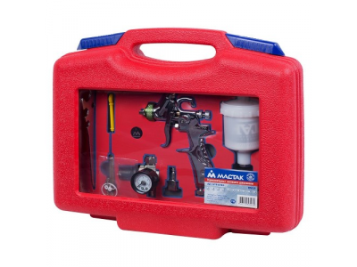 Краскопульт низкого давления, сопло 1,0 мм, мини, верхний бачок, кейс, МАСТАК от МАСТАК Краскопульт низкого давления, сопло 1,0 мм, мини, верхний бачок, кейс, МАСТАК