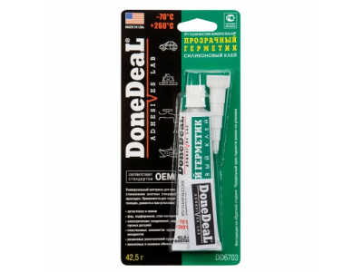 Прозрачный силиконовый герметик-клей для стекол от DONE DEAL Прозрачный силиконовый герметик-клей для стекол
