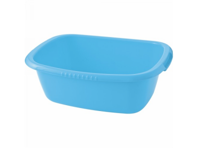 Таз пластмассовый прямоугольный 24л, голубой//Elfe light/Россия