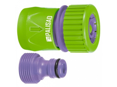 Соединитель-адаптер пластмассовый, 3/4", внешняя резьба, соединитель шланга 3/4"// PALISAD