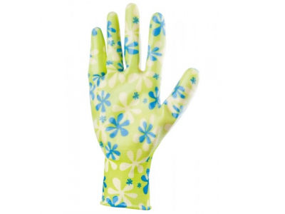 Перчатки садовые из полиэстера с нитриловым обливом, зеленые, S //PALISAD от PALISAD Перчатки садовые из полиэстера с нитриловым обливом, зеленые, S //PALISAD