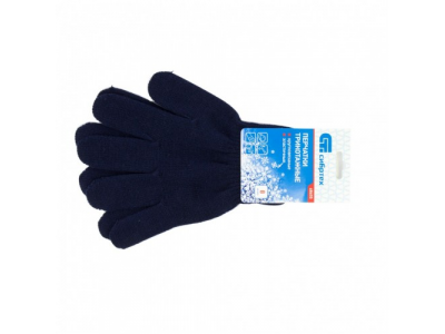 Перчатки трикотажные, акрил, синий, оверлок Россия Сибртех от СИБРТЕХ Перчатки трикотажные, акрил, синий, оверлок Россия Сибртех