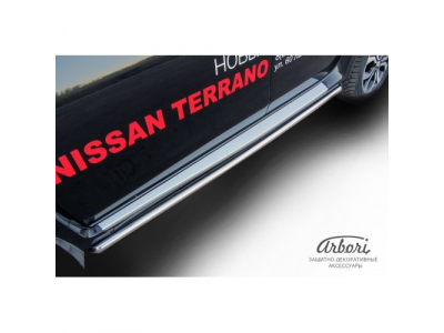 Защита штатных порогов Arbori d42 труба NISSAN TERRANO 2014- от ARBORI Защита штатных порогов Arbori d42 труба NISSAN TERRANO 2014-