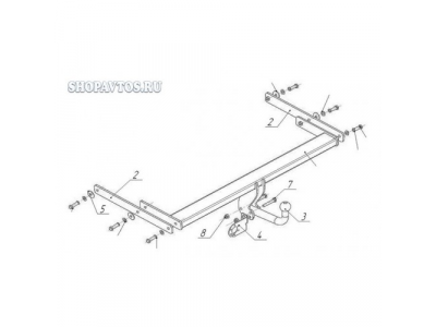 Фаркоп на Skoda Superb I седан 2002-2008гг.