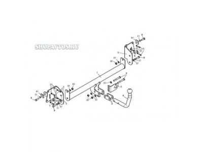 Фаркоп на Skoda Octavia A5 хэтчбек 2004-2013гг.