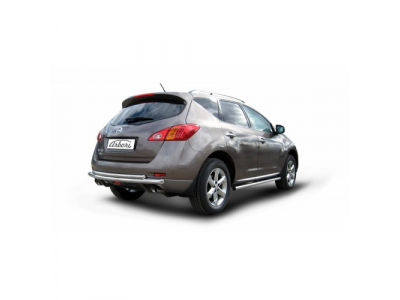 Защита заднего бампера Arbori d57+d42 двойная NISSAN MURANO 2011-