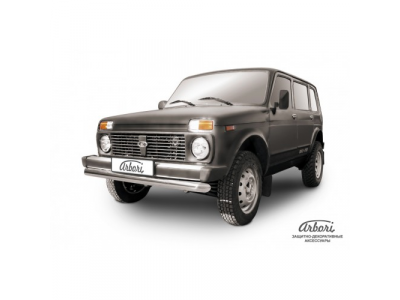 Защита переднего бампера Arbori d76 LADA Niva удл. (21213) 1993- от ARBORI Защита переднего бампера Arbori d76 LADA Niva удл. (21213) 1993-