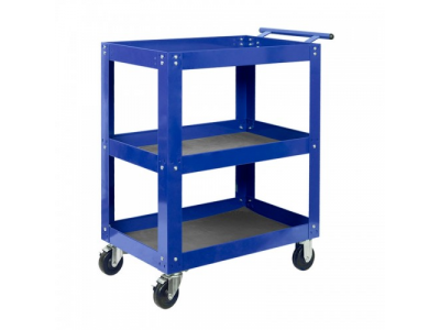 Тележка открытая, 3 полки, синяя от МАСТАК Тележка открытая, 3 полки, синяя