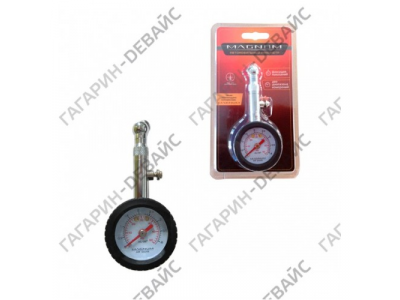 Манометр шинный "MAGNUM" mg2-s, стрелочный, металлический от MAGNUM Манометр шинный "MAGNUM" mg2-s, стрелочный, металлический
