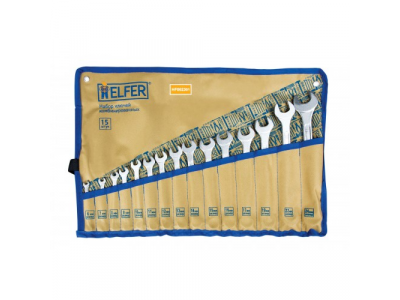Ключ комбинированный набор 15 шт: 6-17,19,22,24мм (сумка) от HELFER Ключ комбинированный набор 15 шт: 6-17,19,22,24мм (сумка)