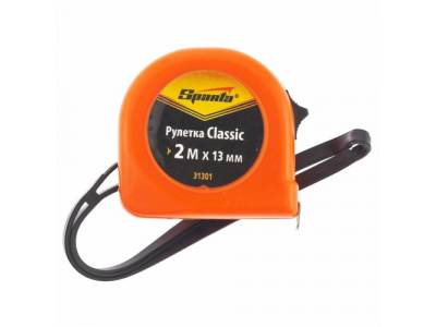 Рулетка Classic, 2 м х 13 мм, пластиковый корпус// SPARTA