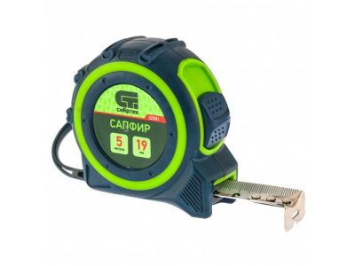 Рулетка Сапфир, двухкомпонентный корпус, 5 м х 19 мм Сибртех от СИБРТЕХ Рулетка Сапфир, двухкомпонентный корпус, 5 м х 19 мм Сибртех