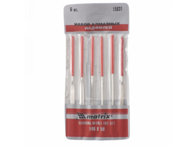 Набор надфилей алмазных, 140х50х3, 6 шт.// MATRIX от MATRIX Набор надфилей алмазных, 140х50х3, 6 шт.// MATRIX