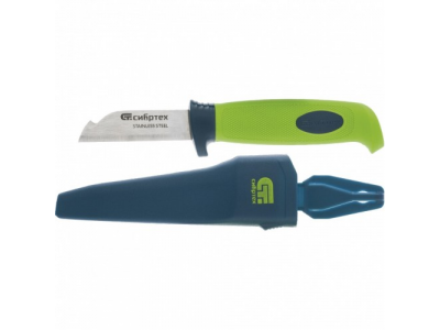 Нож монтажника с чехлом, обрезиненная рукоятка, 190 мм, лезвие 67 мм Сибртех от СИБРТЕХ Нож монтажника с чехлом, обрезиненная рукоятка, 190 мм, лезвие 67 мм Сибртех