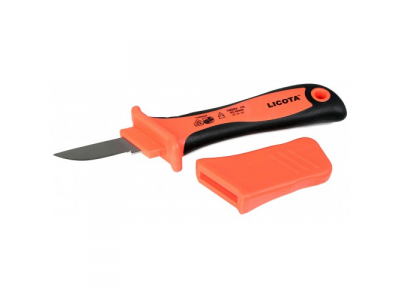 Нож электрика для снятия изоляции VDE 1000В, с прямым лезвием от LICOTA Нож электрика для снятия изоляции VDE 1000В, с прямым лезвием