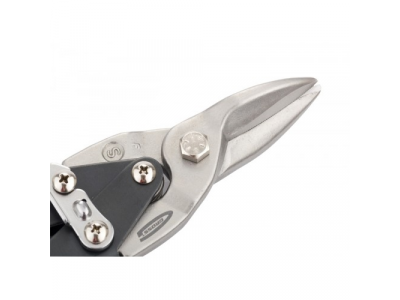 Ножницы по металлу "PIRANHA",250мм,прямой рез,сталь-CrMo,двухкомп.рукоятки// GROSS от GROSS Ножницы по металлу "PIRANHA",250мм,прямой рез,сталь-CrMo,двухкомп.рукоятки// GROSS