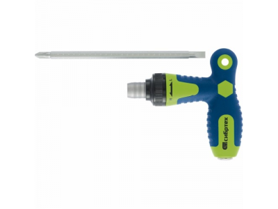 Отвертка реверсивная Т-образная комбинированная PH2/SL6, CrV//Сибртех