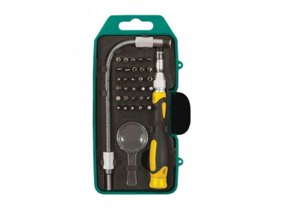 Отвертка с набором бит для точных работ Fit 56190