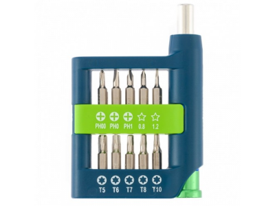 Отвертка для точных работ с набором бит, 21 шт, CrV Сибртех