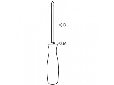 Отвертка усиленная PH1, 80 мм