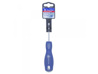 Отвёртка крестовая Phillips 1х75 мм, держатель, МАСТАК