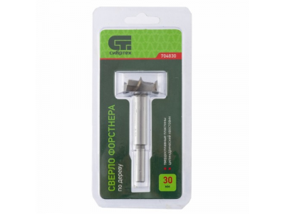 Сверло Форстнера по дереву, 30 мм., цилиндрический хвостовик СИБРТЕХ