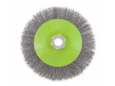 Щетка для УШМ, 125 мм, М14, "тарелка", витая проволока СИБРТЕХ