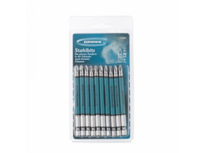 Набор бит Pz2 х90, сталь S2, 10шт //GROSS