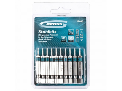 Набор бит TORX 6х50, сталь S2, 10 шт //GROSS от GROSS Набор бит TORX 6х50, сталь S2, 10 шт //GROSS