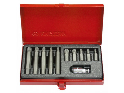 Набор вставок (бит) 10 мм, SPLINE, М5-М12, 11 предметов, KING TONY от KING TONY Набор вставок (бит) 10 мм, SPLINE, М5-М12, 11 предметов, KING TONY