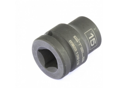 Головка ударная шестигранная, 15 мм, 1/2, CrMo Stels