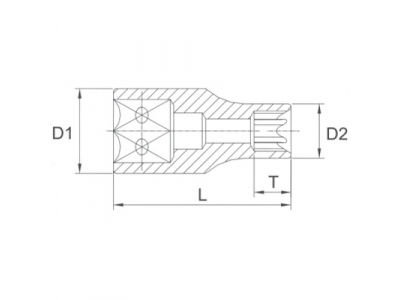 Головка торцевая 1/4" E7