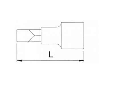Головка торцевая 1/4" с вставкой SL6,5