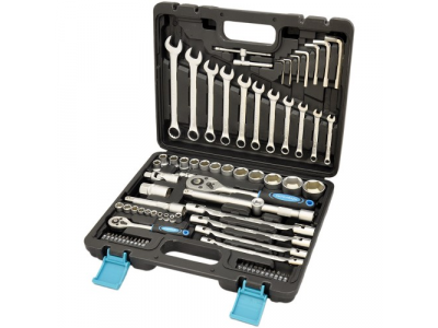 Набор инструмента 77 предм. 1/2" 1/4"DR, CrV от AUTOVIRAZH Набор инструмента 77 предм. 1/2" 1/4"DR, CrV