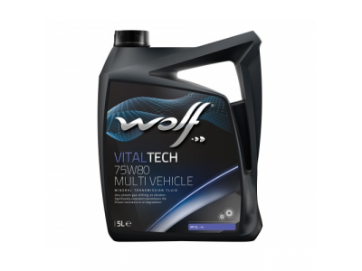Трансмиссионное масло WOLF VITALTECH 75W80 MULTI VEHICLE 5L