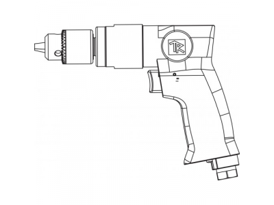 Дрель пневматическая с реверсом, 1800 об/мин, патрон 10 мм от THORVIK Дрель пневматическая с реверсом, 1800 об/мин, патрон 10 мм