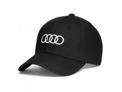 Бейсболка унисекс Audi Rings Unisex Baseball Сap, Black от VAG Бейсболка унисекс Audi Rings Unisex Baseball Сap, Black