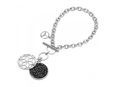Женский браслет Mercedes Women's Bracelet Seoul, Silver / Black, артикул B66953118 от Mercedes Женский браслет Mercedes Women's Bracelet Seoul, Silver / Black, артикул B66953118