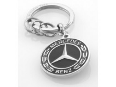 Брелок Mercedes-Benz Key Ring, Untert?rkheim Stainless Steel, Black/Silver
